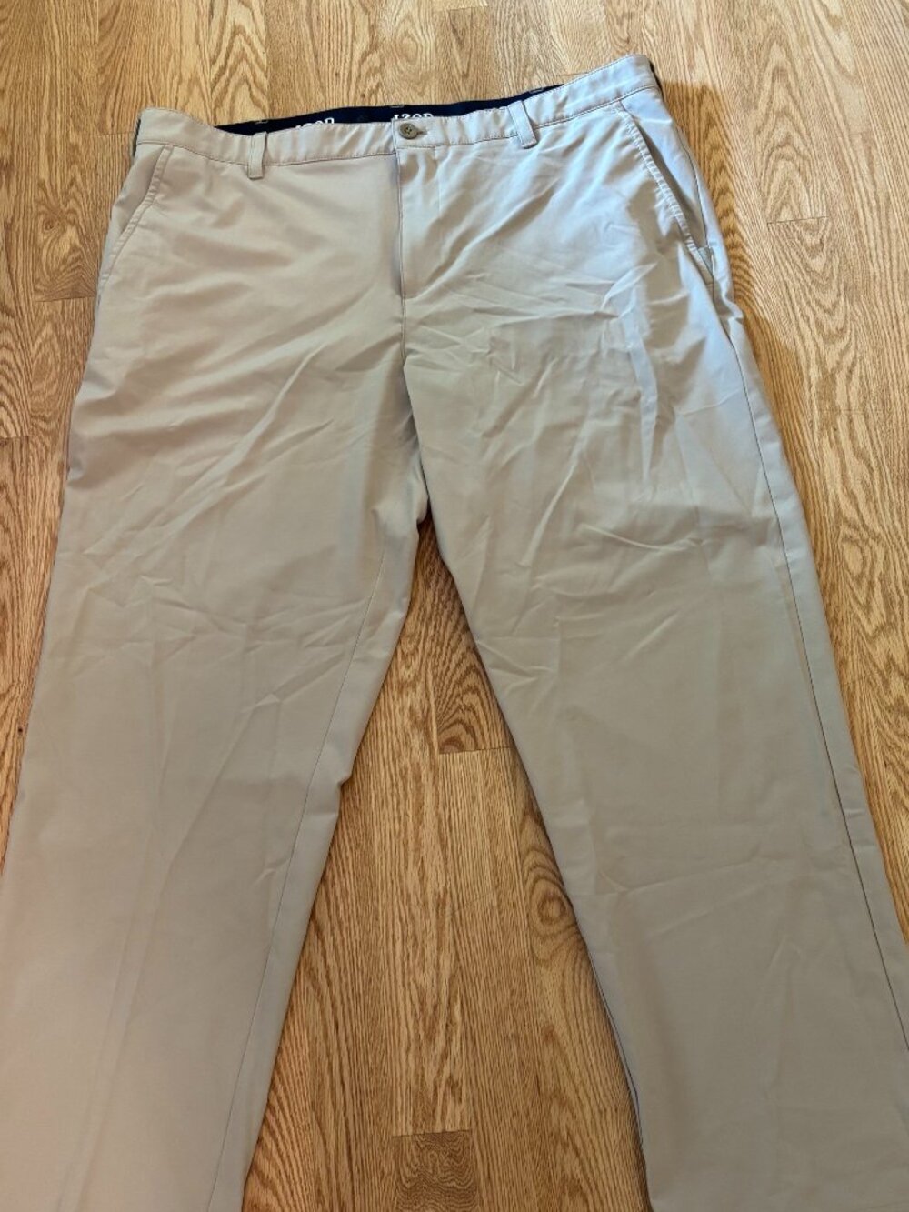 Izod Pants Mens Brown Tan Khaki Chino Preppy Golf Casual 40x32
